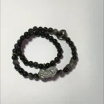 Silver Obsidian Pixiu Bracelet – “Treasure Attractor” Double Loop Design for Men & Women