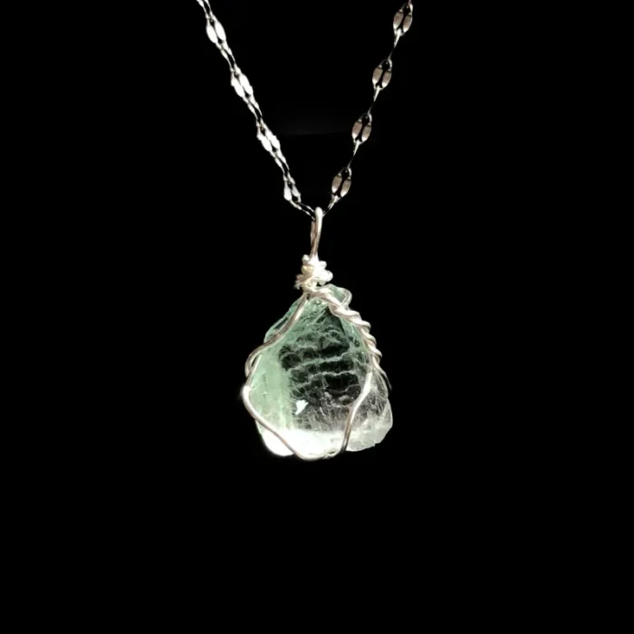 Raw Crystal Pendant Necklace – Natural Amethyst, Rose Quartz, Fluorite & Green Aventurine - Image 5