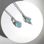 Handmade Raw Aquamarine Pendant Necklace - Image 4
