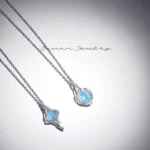 Handmade Raw Aquamarine Pendant Necklace - Image 3