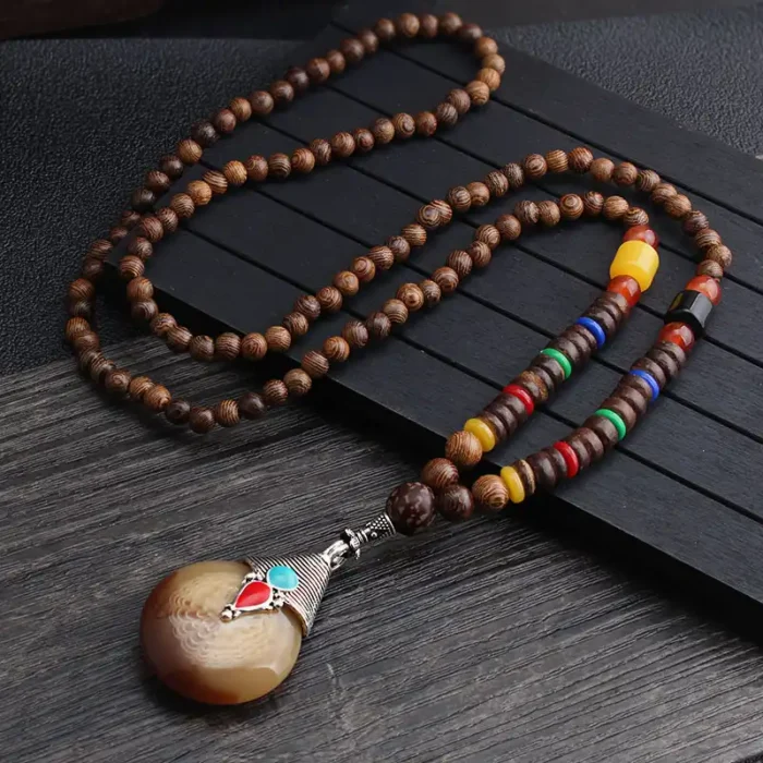 Handcrafted Tibetan Mala Necklace - Image 3