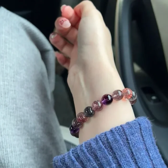 Spiritual Symphony · Natural Super Seven Crystal Full Chakra Healing Bracelet - Image 2
