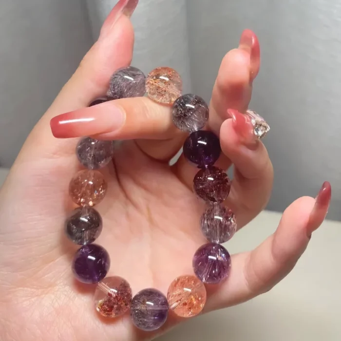 chaoqi2 Spiritual Symphony · Natural Super Seven Crystal Full Chakra Healing Bracelet - Image 1