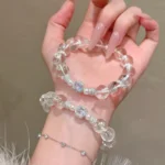 Angelic Light · Natural White Azeztulite & Pearl High-Vibration Bracelet